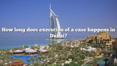 How long does execution of a case happens in Dubai?