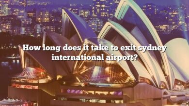 How long does it take to exit sydney international airport?