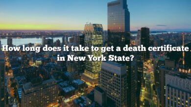 How long does it take to get a death certificate in New York State?