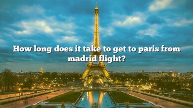 How long does it take to get to paris from madrid flight?