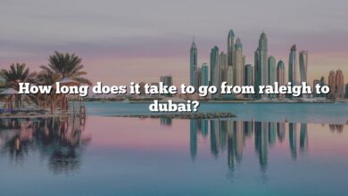 How long does it take to go from raleigh to dubai?