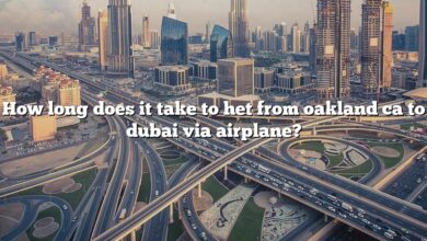 How long does it take to het from oakland ca to dubai via airplane?