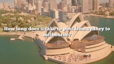 How long does it take to post from sydney to melbourne?
