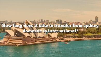 How long does it take to transfer from sydney domestic to international?