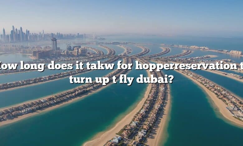 How long does it takw for hopperreservation to turn up t fly dubai?
