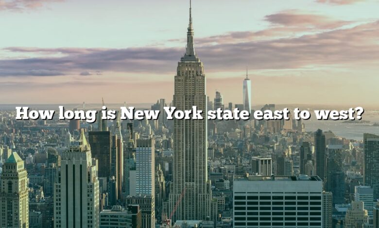 How long is New York state east to west?