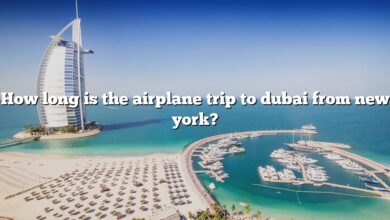 How long is the airplane trip to dubai from new york?