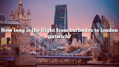 How long is the flight from barbados to london gatwick?
