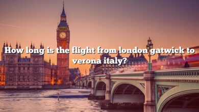 How long is the flight from london gatwick to verona italy?