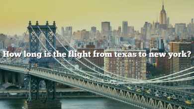 How long is the flight from texas to new york?