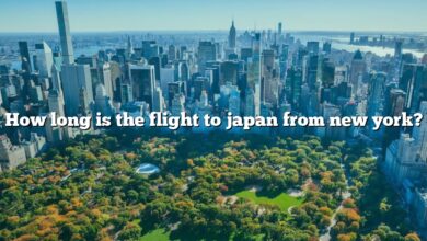 How long is the flight to japan from new york?