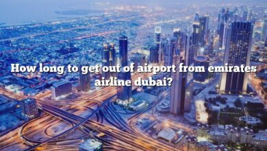 How long to get out of airport from emirates airline dubai?