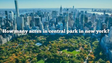 How many acres in central park in new york?