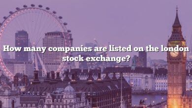 How many companies are listed on the london stock exchange?