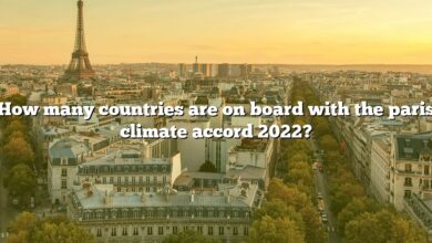 How many countries are on board with the paris climate accord 2022?