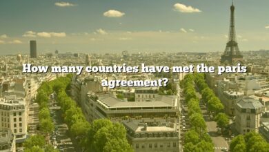 How many countries have met the paris agreement?