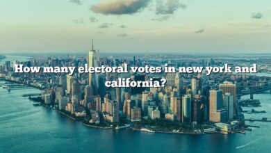 How many electoral votes in new york and california?