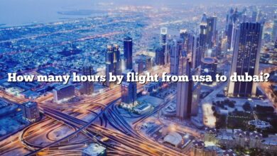 How many hours by flight from usa to dubai?