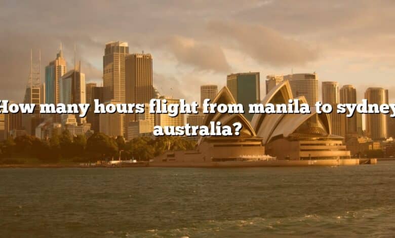 How many hours flight from manila to sydney australia?