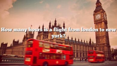 How many hours is a flight from london to new york?