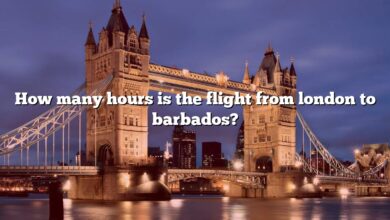 How many hours is the flight from london to barbados?