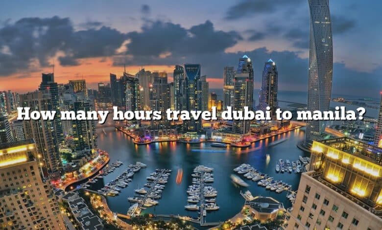 How many hours travel dubai to manila?