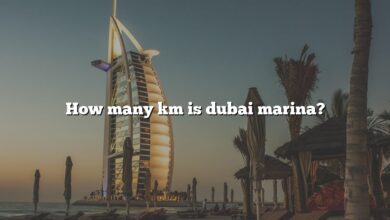 How many km is dubai marina?