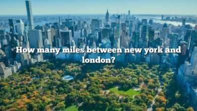 How many miles between new york and london?