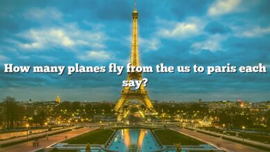 How many planes fly from the us to paris each say?