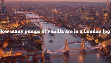 How many pumps of vanilla are in a London fog?