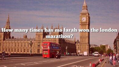 How many times has mo farah won the london marathon?