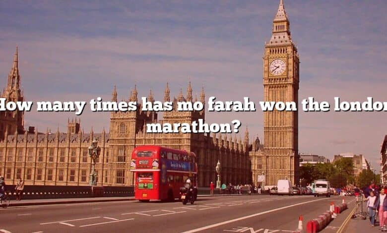 How many times has mo farah won the london marathon?