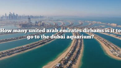 How many united arab emirates dirhams is it to go to the dubai aquarium?