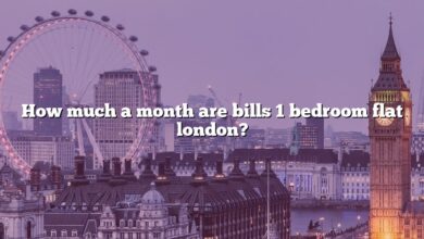How much a month are bills 1 bedroom flat london?