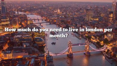 How much do you need to live in london per month?