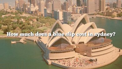 How much does a blue slip cost in sydney?