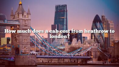 How much does a cab cost from heathrow to london?