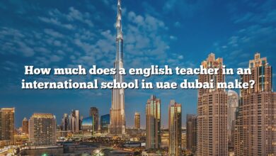 How much does a english teacher in an international school in uae dubai make?