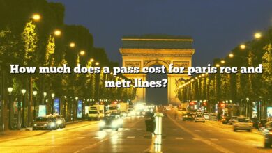 How much does a pass cost for paris rec and metr lines?