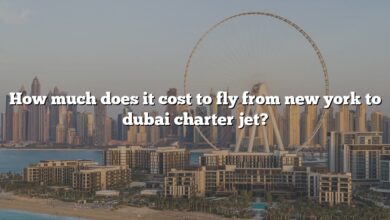 How much does it cost to fly from new york to dubai charter jet?