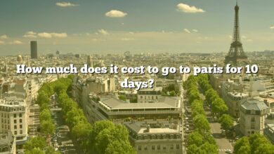 How much does it cost to go to paris for 10 days?