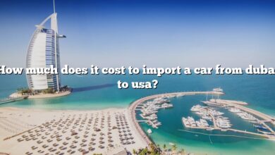 How much does it cost to import a car from dubai to usa?