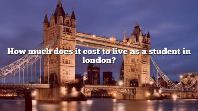 How much does it cost to live as a student in london?
