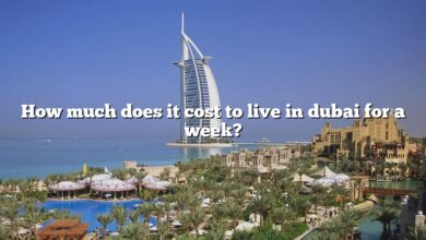 How much does it cost to live in dubai for a week?