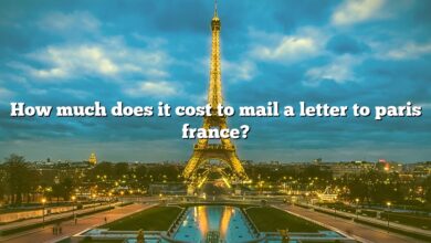 How much does it cost to mail a letter to paris france?