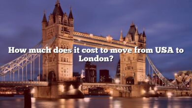 How much does it cost to move from USA to London?