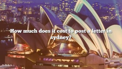How much does it cost to post a letter in sydney?
