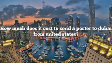 How much does it cost to send a poster to dubai from united states?