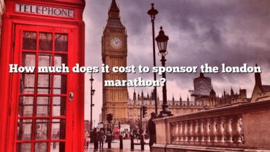How much does it cost to sponsor the london marathon?