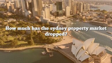 How much has the sydney property market dropped?